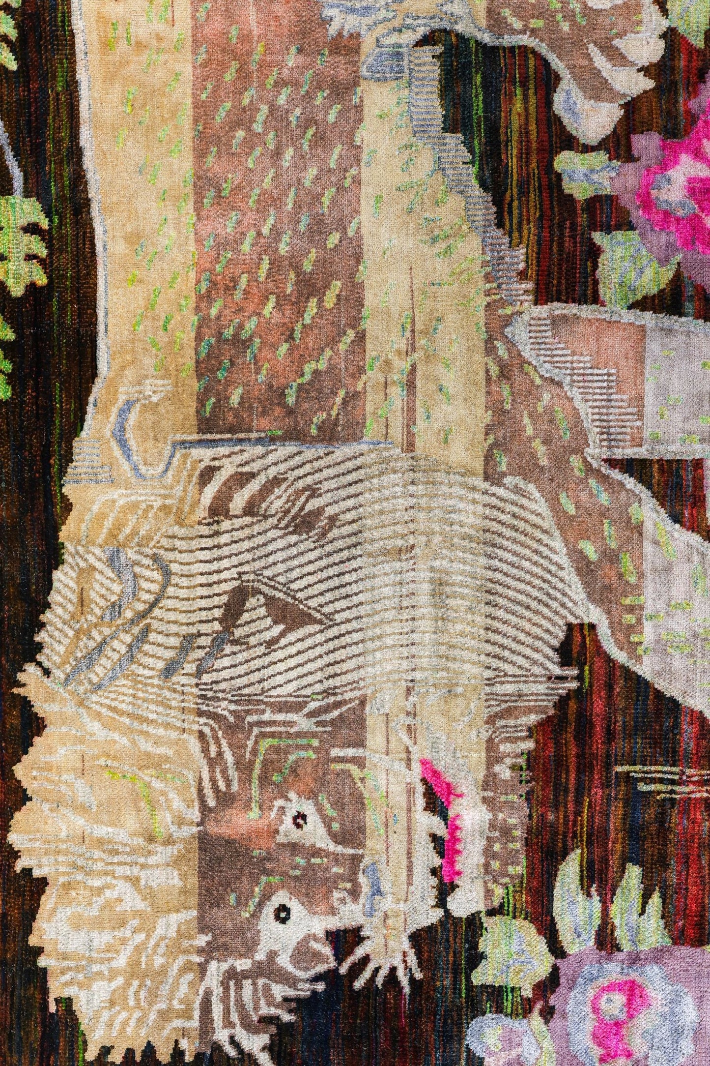 Lion Handwoven Contemporary Rug, J80557