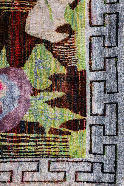 Lion Handwoven Contemporary Rug, J80557