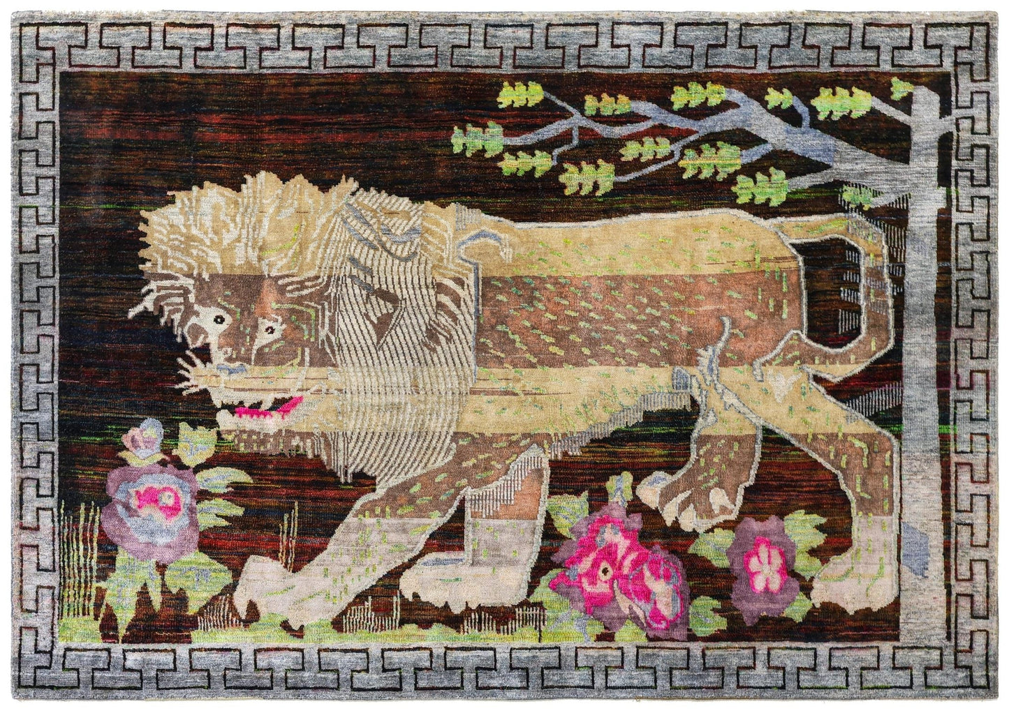 Lion Handwoven Contemporary Rug