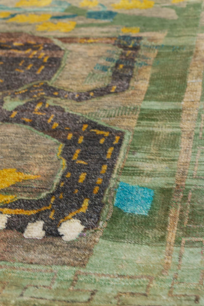 Lion Handwoven Contemporary Rug, J80599