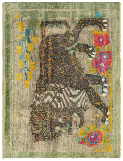 Lion Handwoven Contemporary Rug