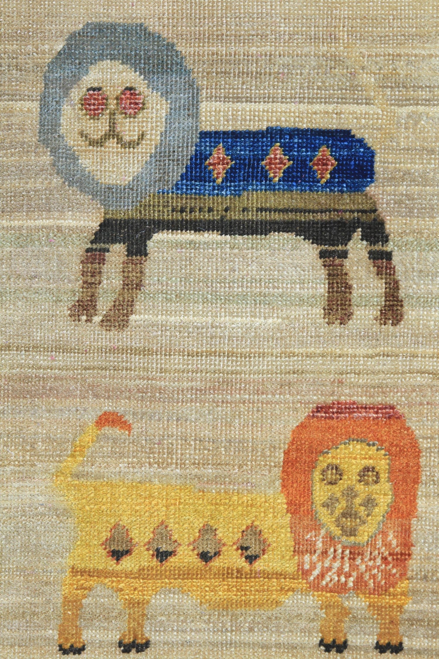 Lion Gabbeh Handwoven Contemporary Rug, J70152