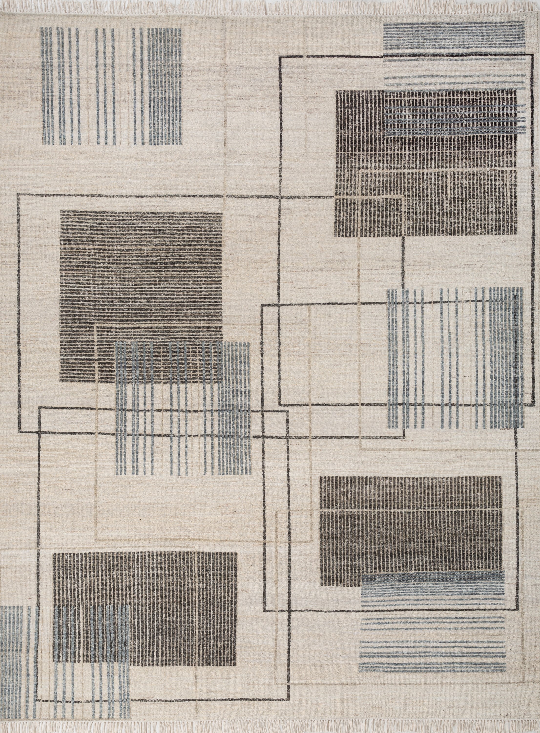 Mid Century Madras Handwoven Contemporary Rug | Landry & Arcari ...