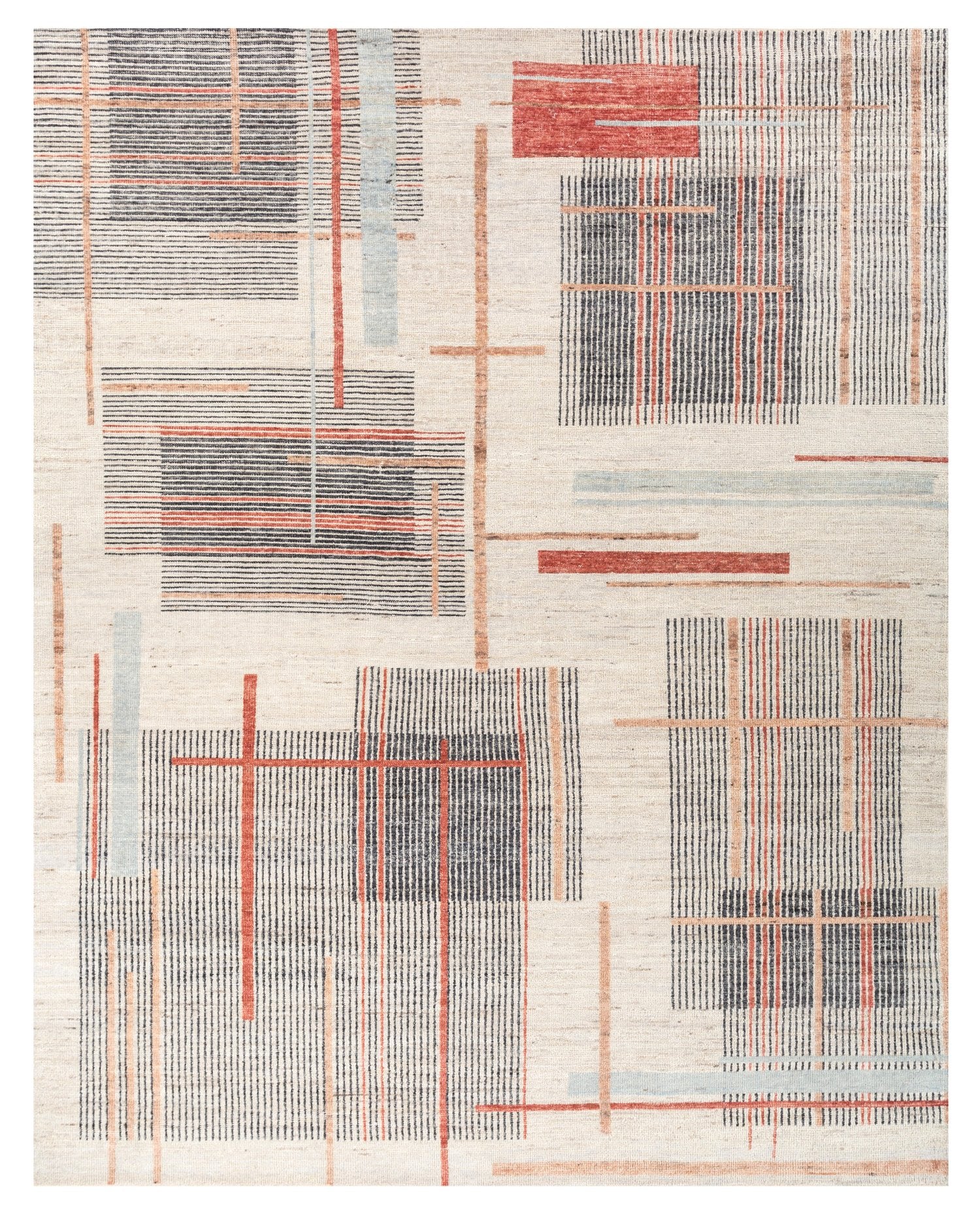 Mid Century Madras Handwoven Contemporary Rug | Landry & Arcari ...