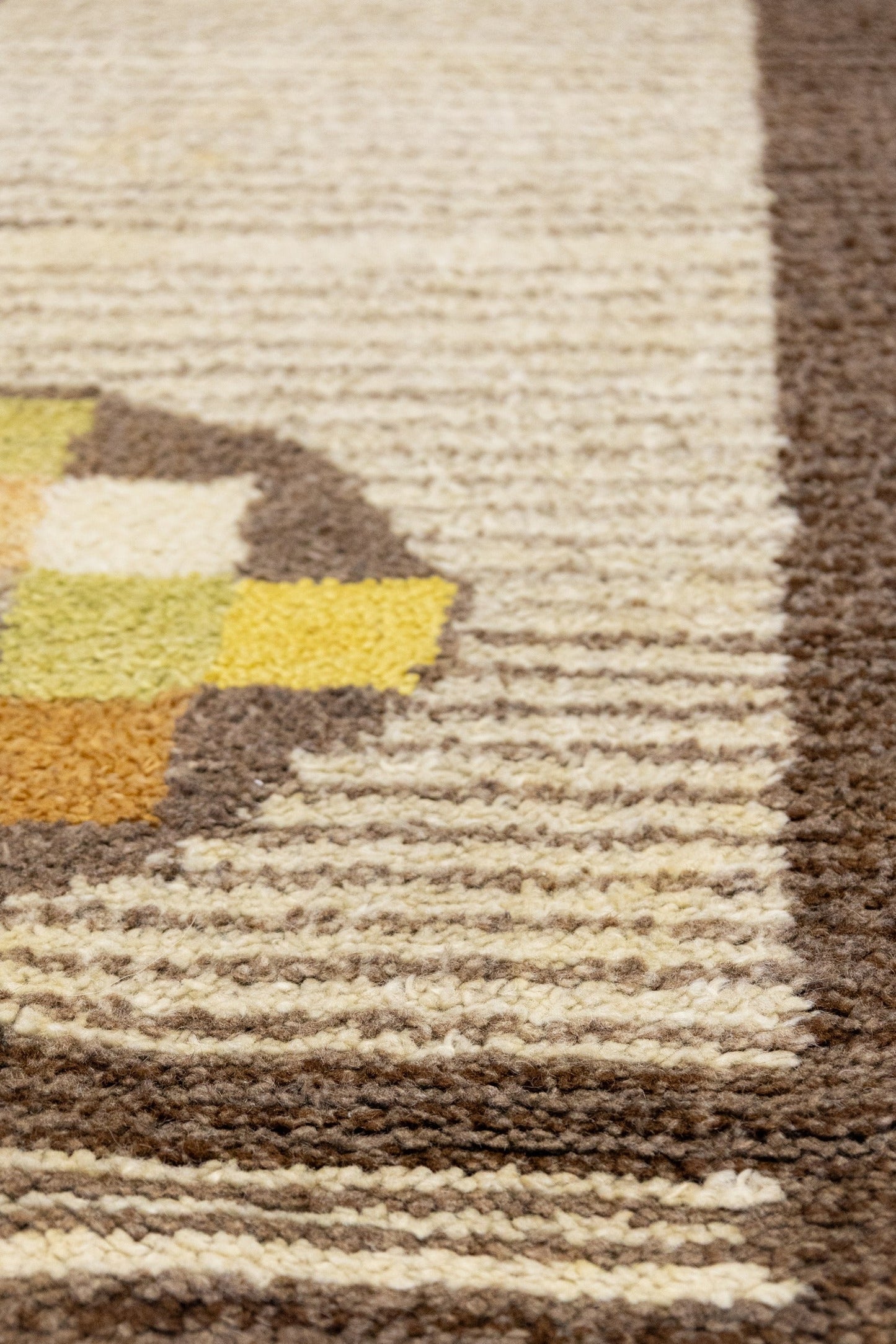 Vintage Modernist Handwoven Contemporary Rug, J87331