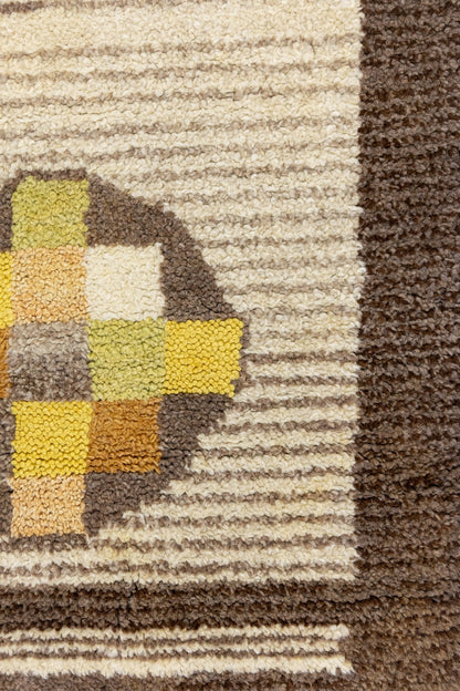 Vintage Modernist Handwoven Contemporary Rug, J87331