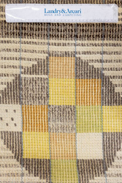 Vintage Modernist Handwoven Contemporary Rug, J87331