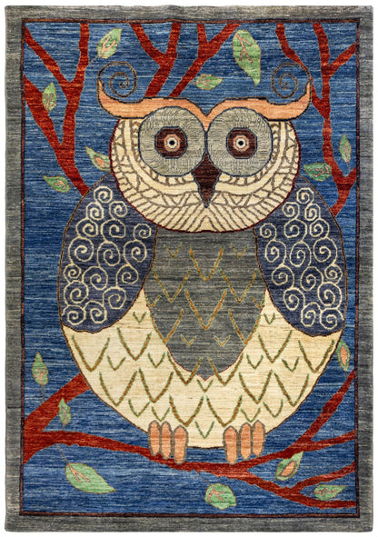 Night Owl Handwoven Contemporary Rug