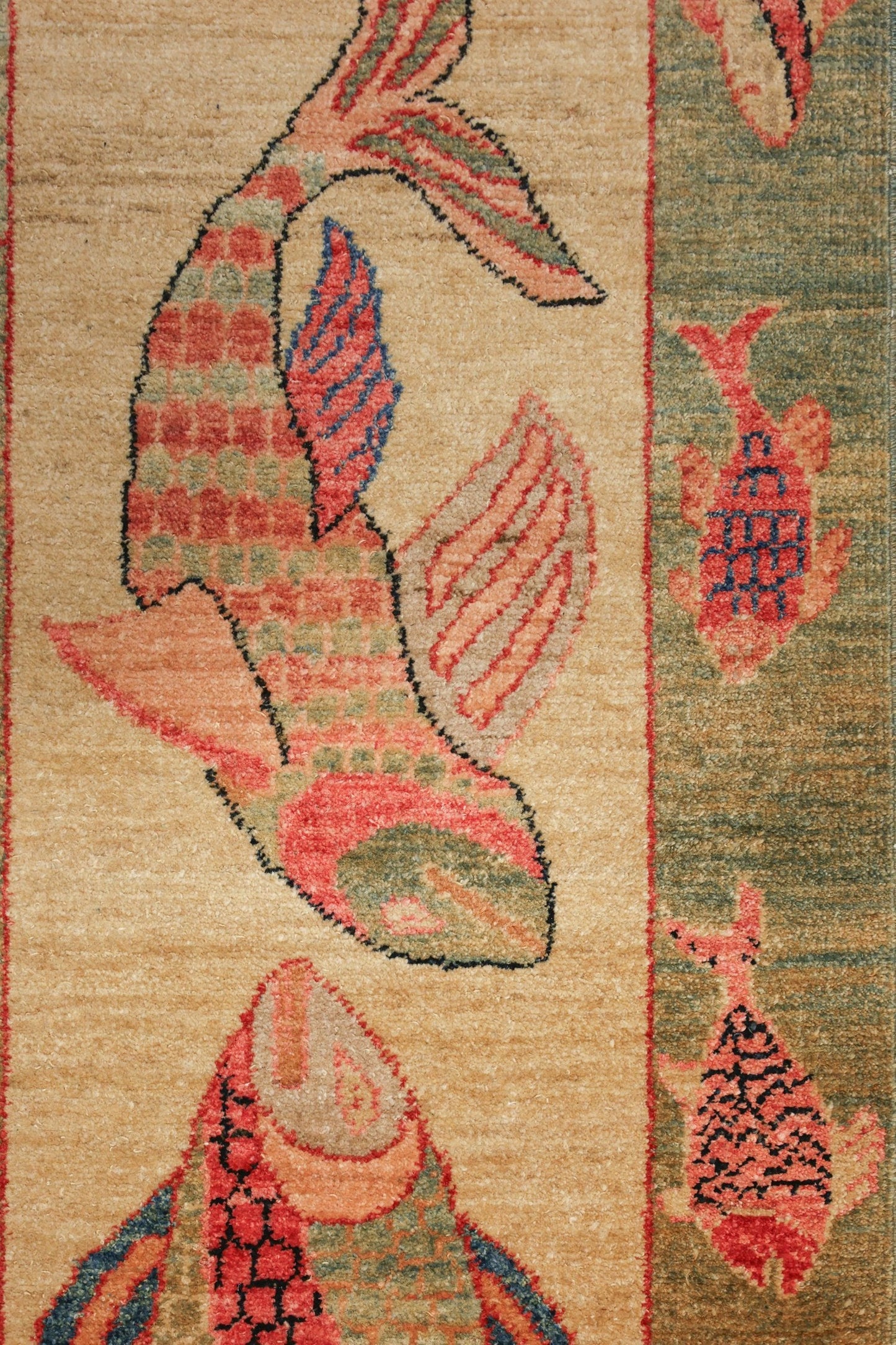 Panel Fish Handwoven Contemporary Rug, 80571