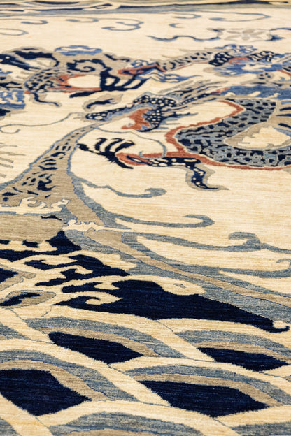 Peking Dragon Handwoven Contemporary Rug, J86202