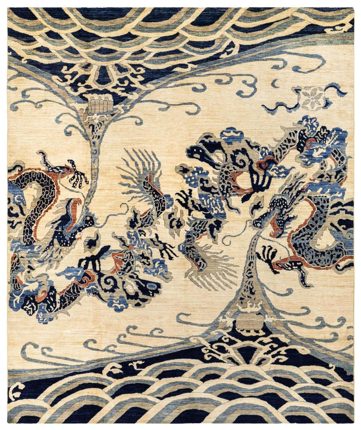 Peking Dragon Handwoven Contemporary Rug