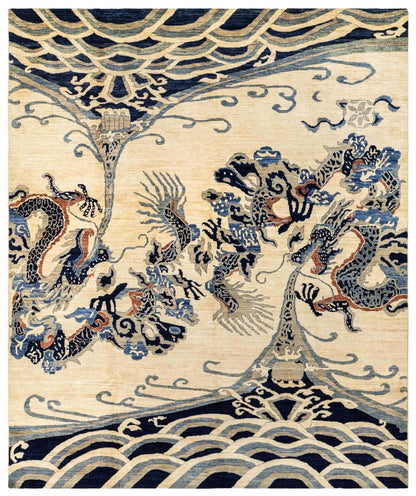 Peking Dragon Handwoven Contemporary Rug