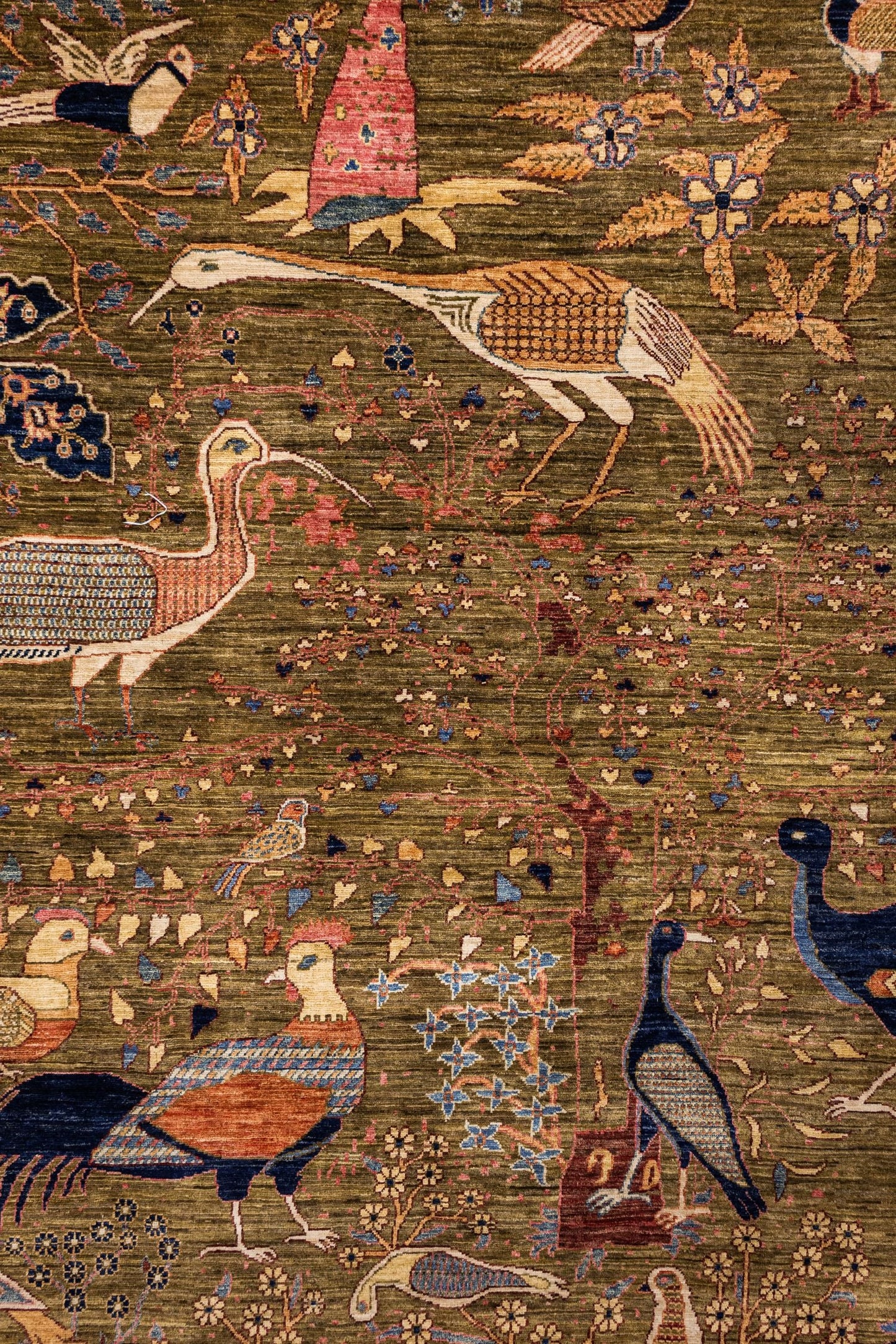 Pheasant Garden Handwoven Contemporary Rug, J86006