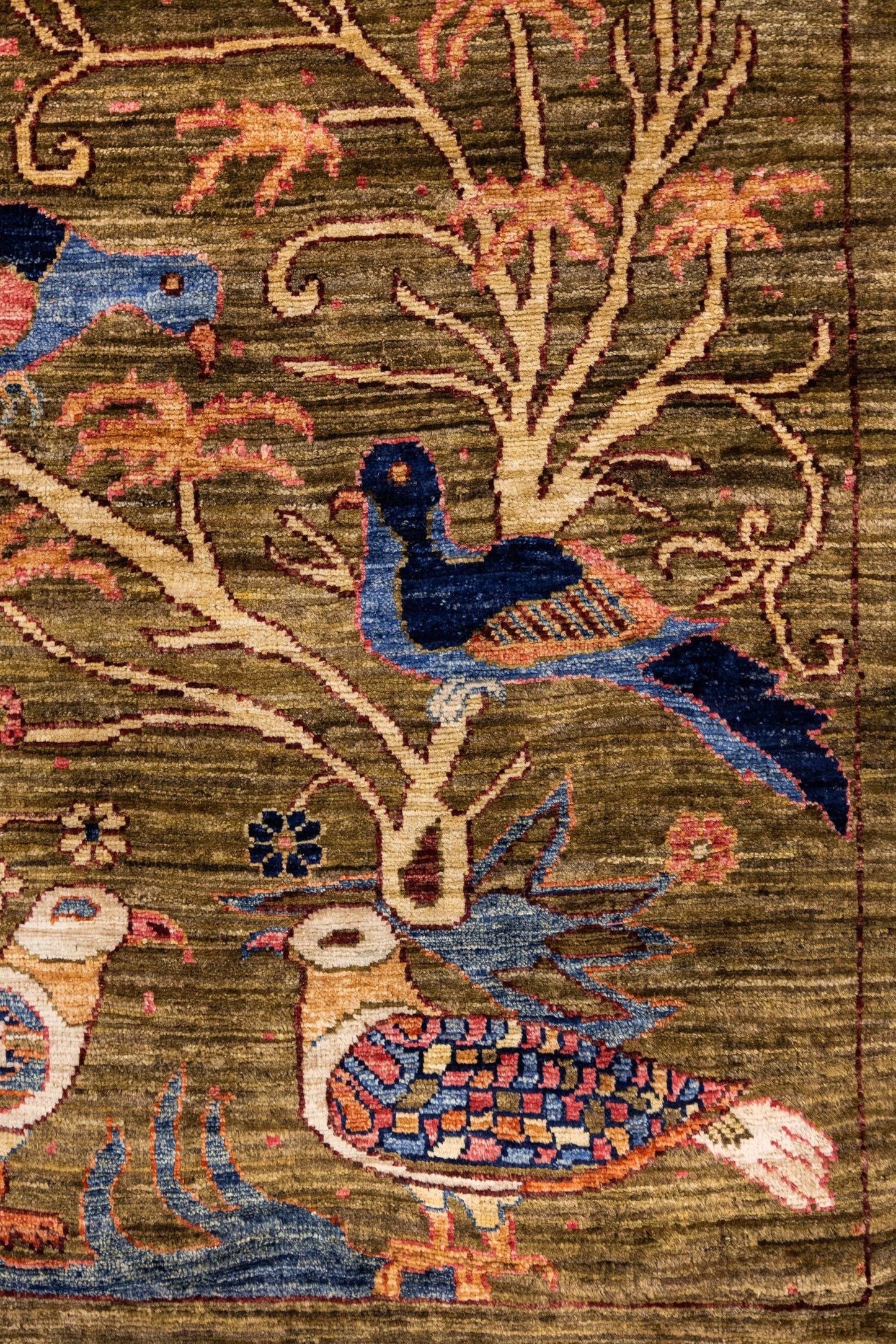 Pheasant Garden Handwoven Contemporary Rug, J86006