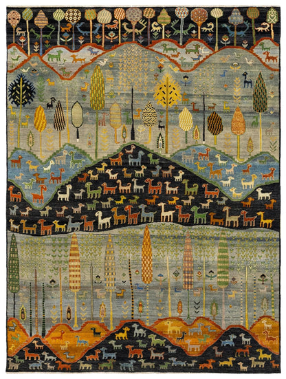 Pictorial Bakshaish Handwoven Contemporary Rug
