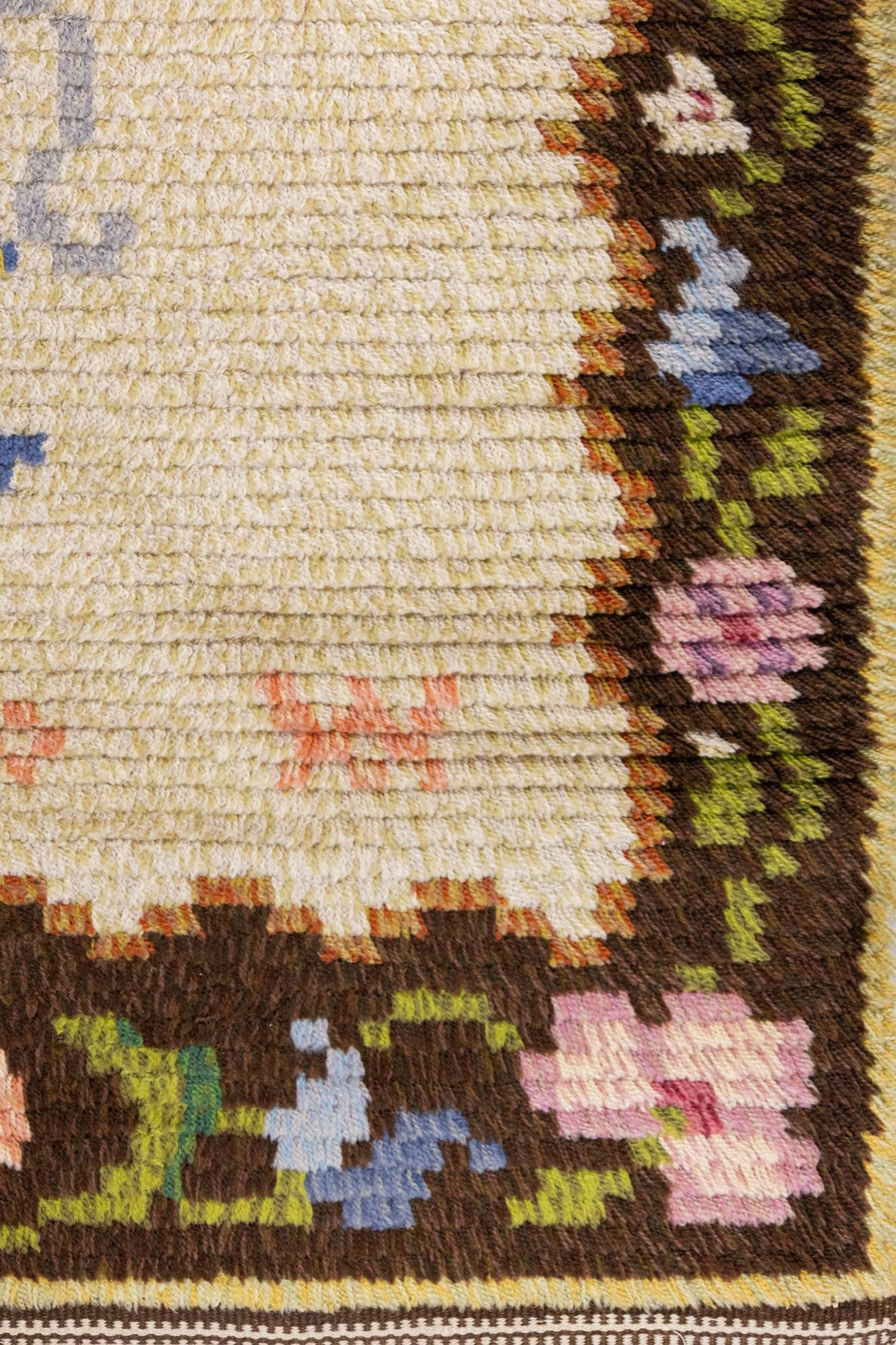 Vintage Pile Scandinavian Handwoven Contemporary Rug, J87329