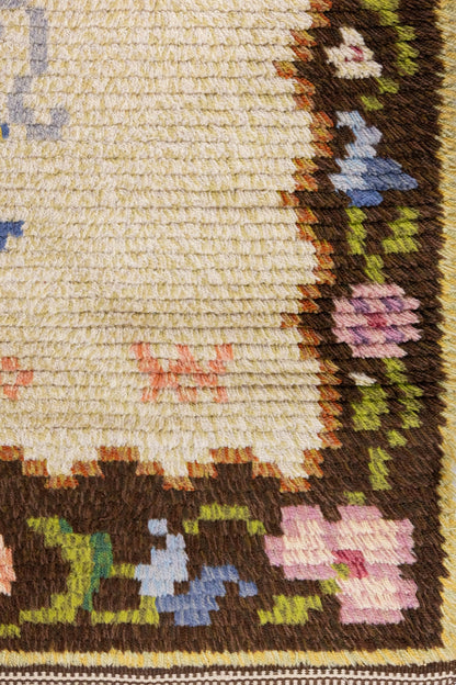 Vintage Pile Scandinavian Handwoven Contemporary Rug, J87329