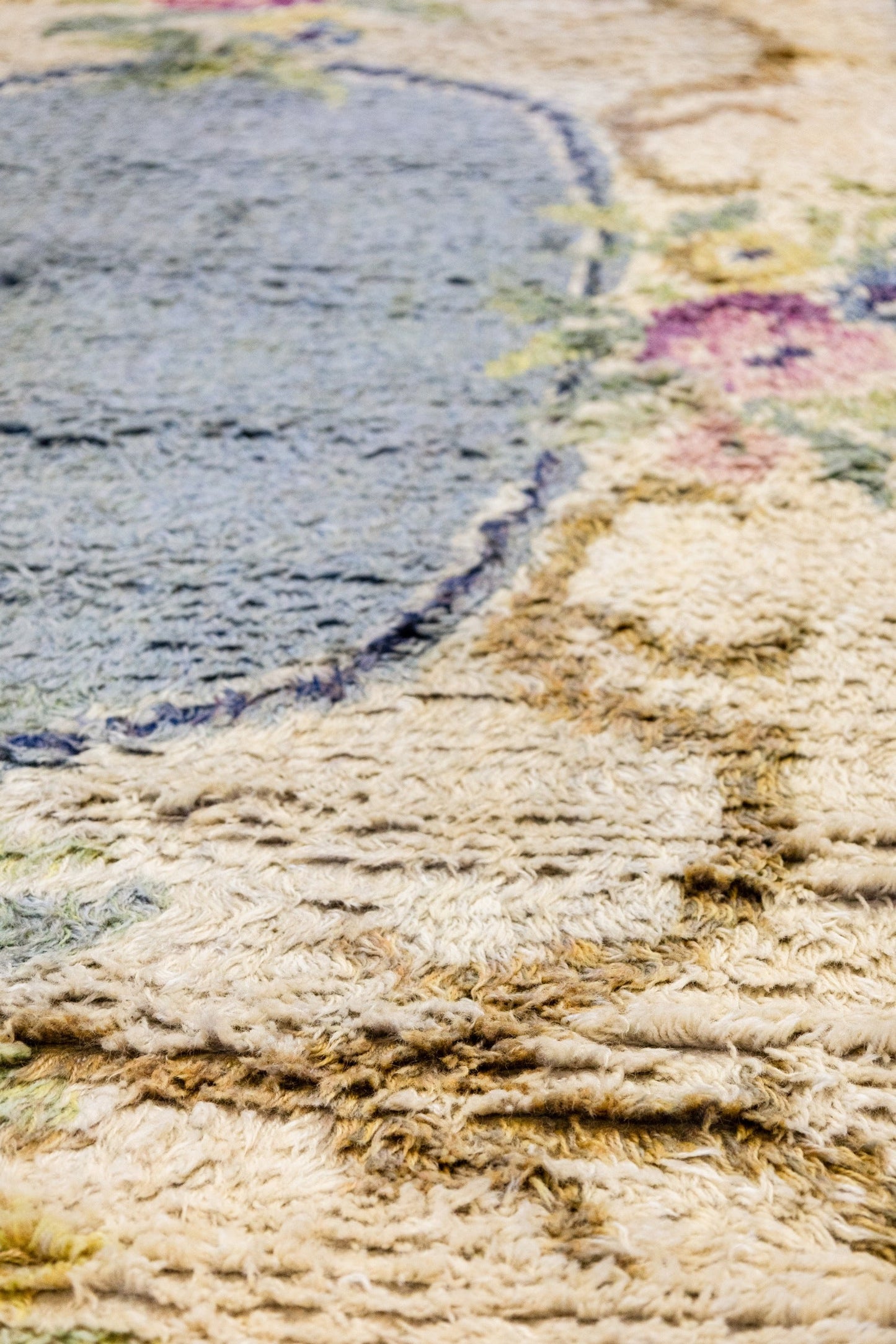 Vintage Pile Scandinavian Handwoven Contemporary Rug, J87330