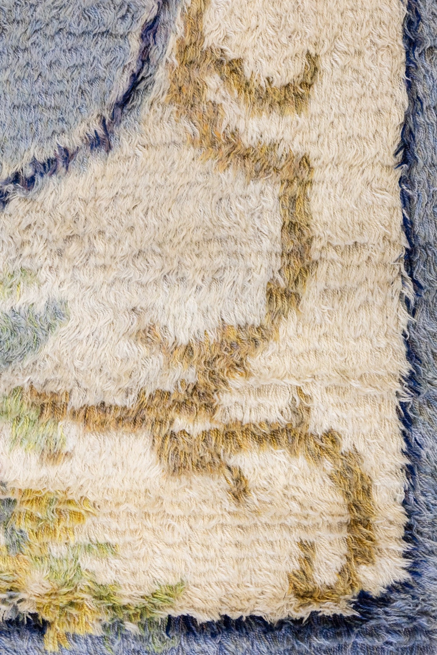 Vintage Pile Scandinavian Handwoven Contemporary Rug, J87330