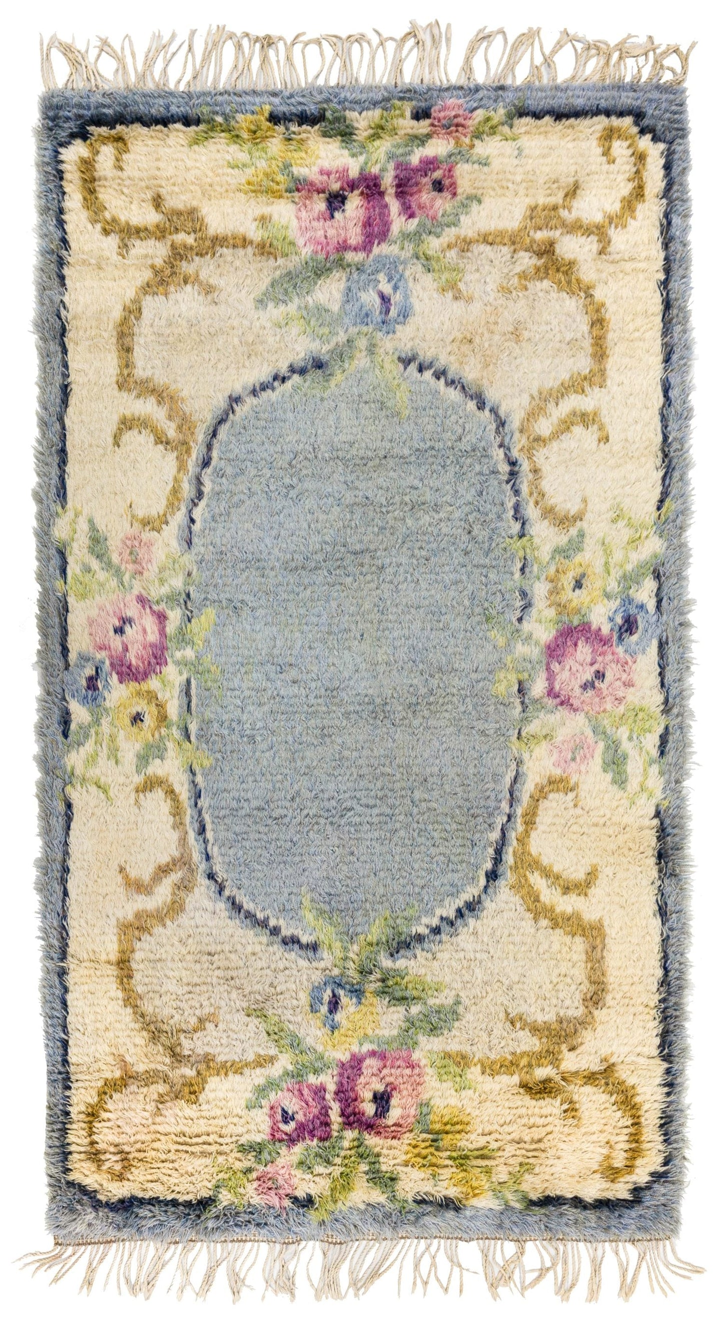 Vintage Pile Scandinavian Handwoven Contemporary Rug
