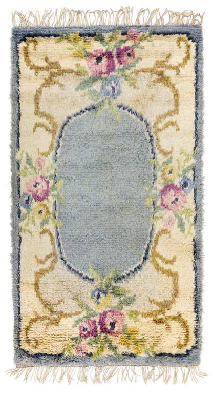 Vintage Pile Scandinavian Handwoven Contemporary Rug