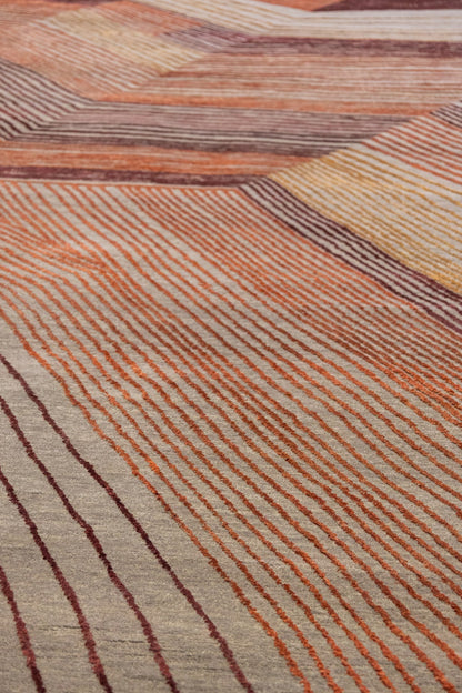 Retro Handwoven Contemporary Rug, J89640