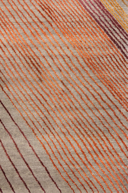 Retro Handwoven Contemporary Rug, J89640