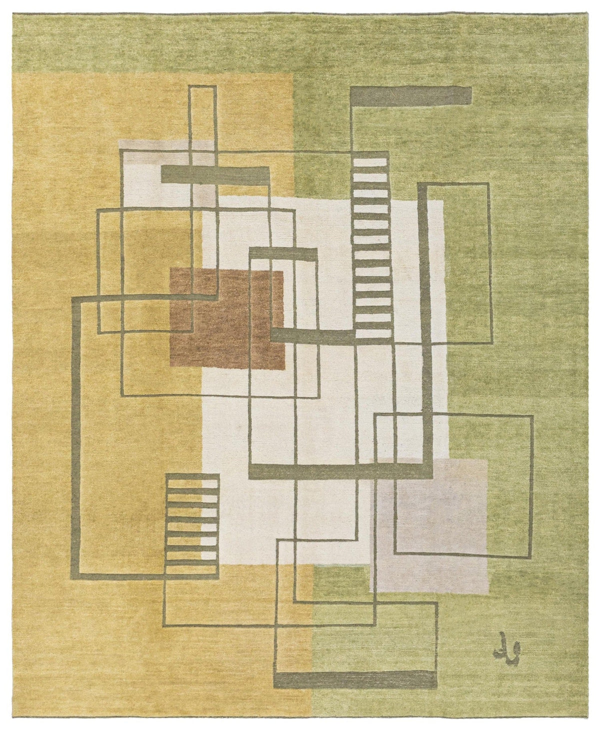 Scandinavian Handwoven Contemporary Rug