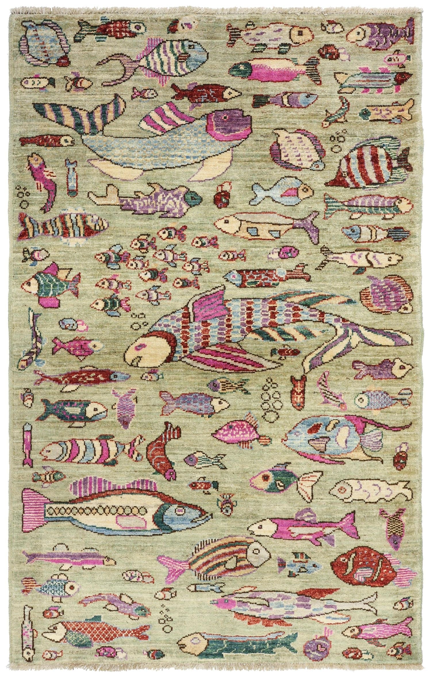 Small Fish Handwoven Contemporary Rug | Landry & Arcari – Landry ...