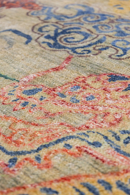 Snow Lion Handwoven Contemporary Rug, J88449