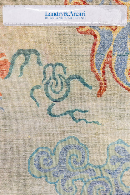 Snow Lion Handwoven Contemporary Rug, J88449