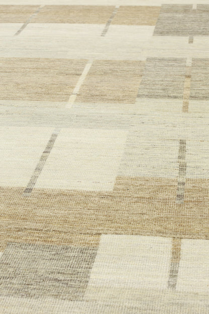 Squares Handwoven Contemporary Rug, J80645