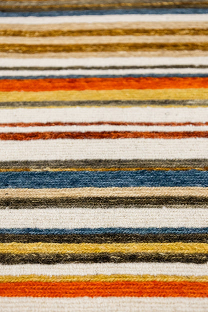 Stripe Soumak Handwoven Contemporary Rug