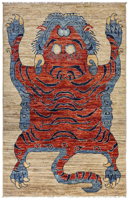 Tiger Handwoven Contemporary Rug