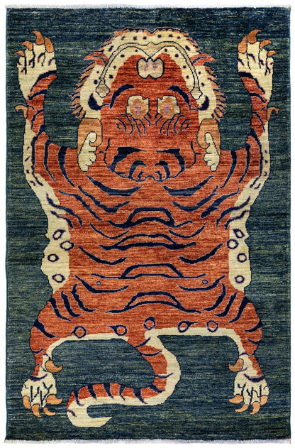 Tiger King Handwoven Contemporary Rug