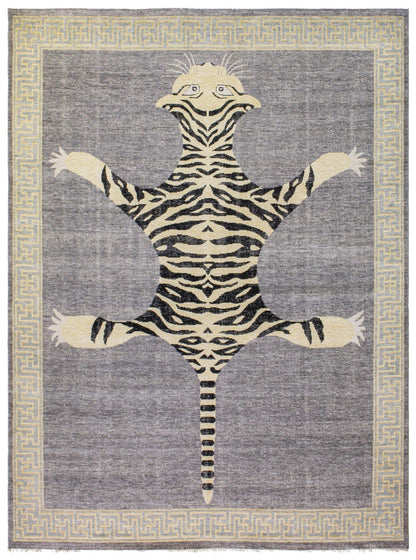 Tiger Style Handwoven Contemporary Rug