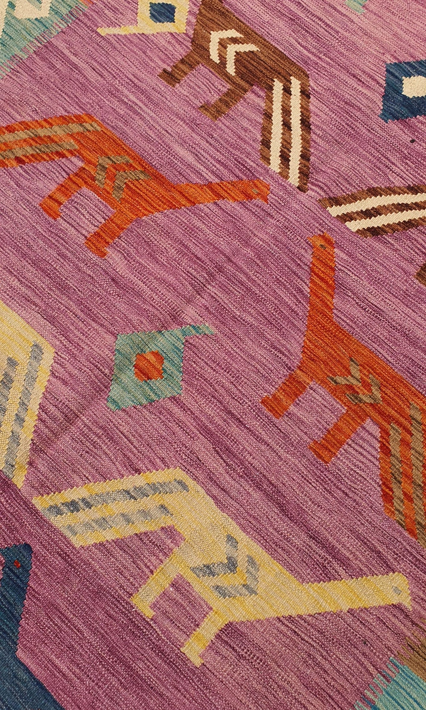 Uzbek Kilim Handwoven Contemporary Rug, J80205