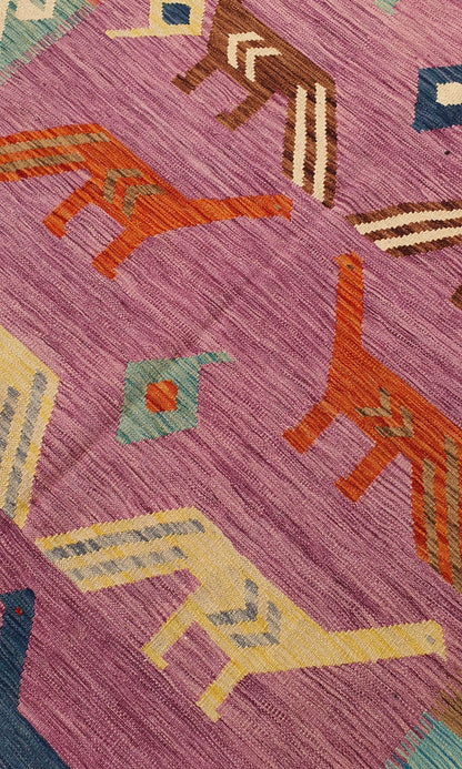 Uzbek Kilim Handwoven Contemporary Rug, J80205