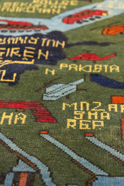 War Rug Handwoven Contemporary Rug, J88180