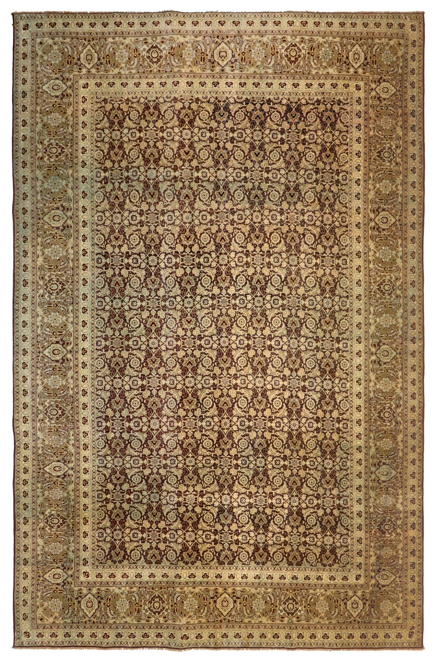 Vintage Agra Handwoven Traditional Rug