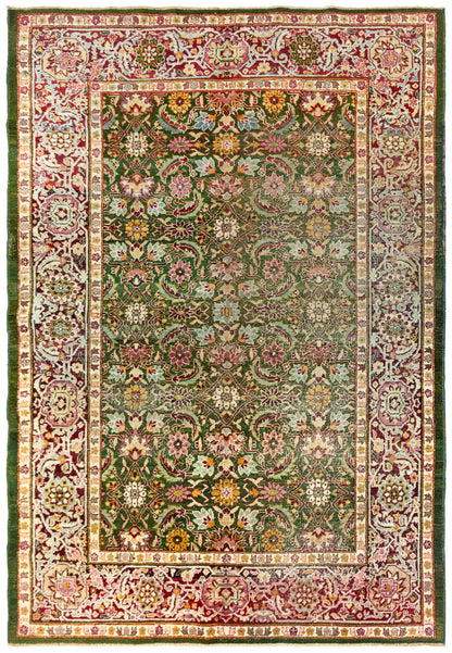 Vintage Agra Handwoven Traditional Rug