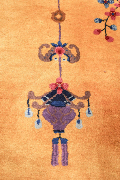 Antique Art Deco Handwoven Traditional Rug, 79631