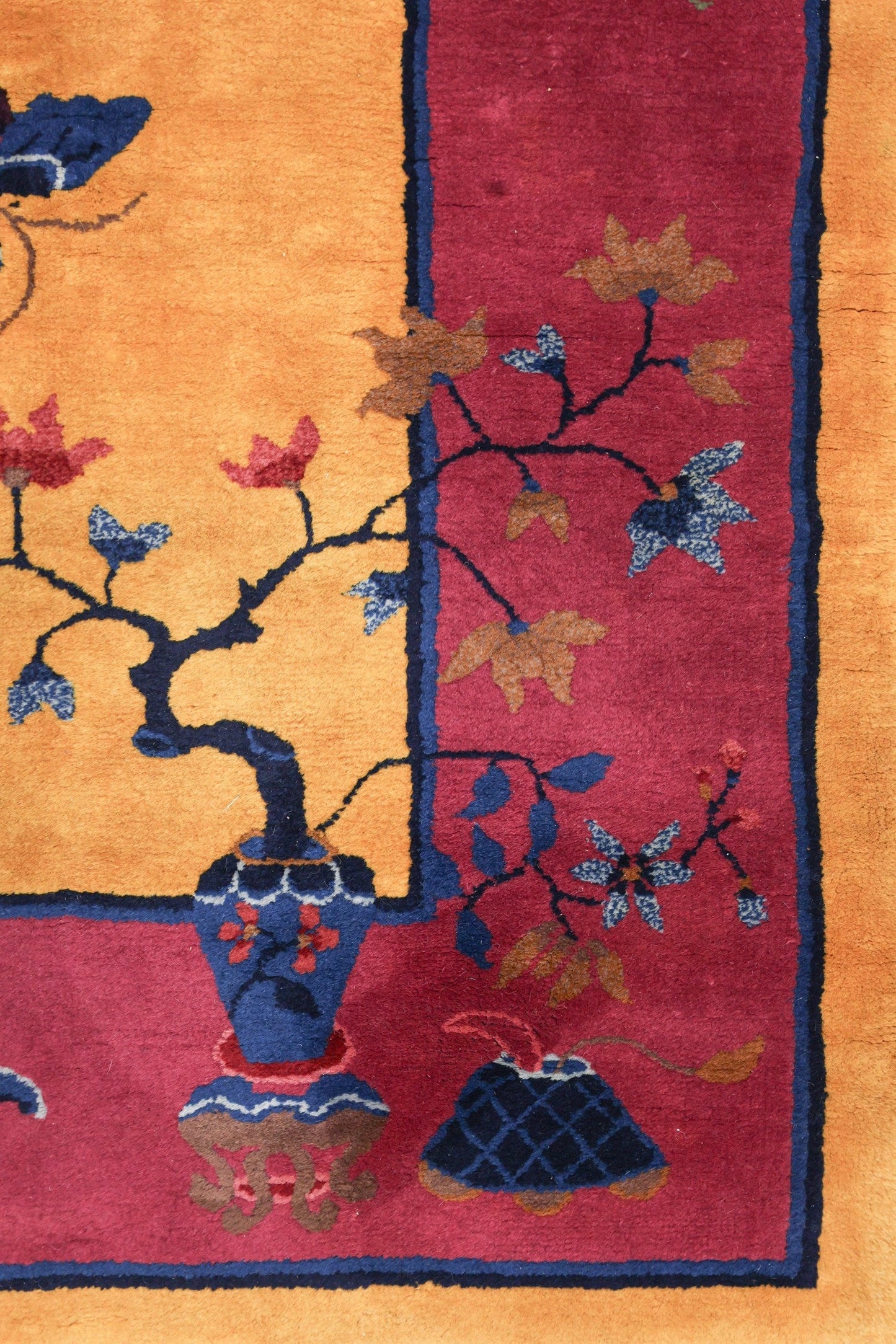 Antique Art Deco Handwoven Traditional Rug, 79631