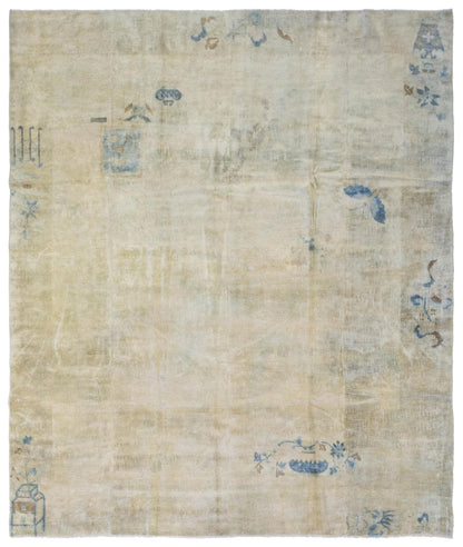 Vintage Art Deco Handwoven Traditional Rug