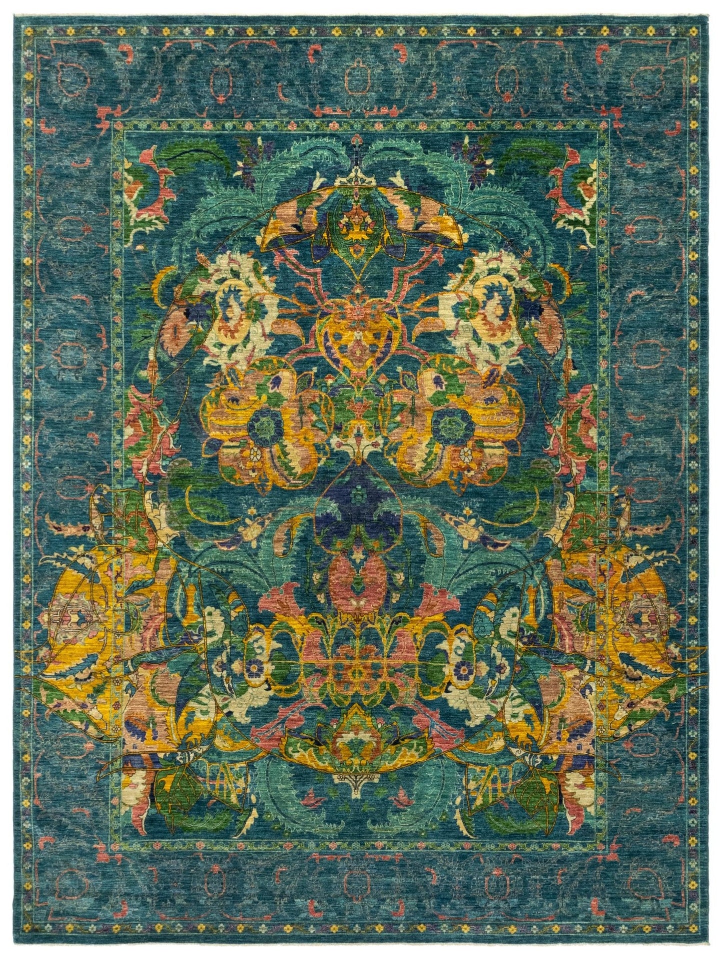 Art Deco Handwoven Traditional Rug