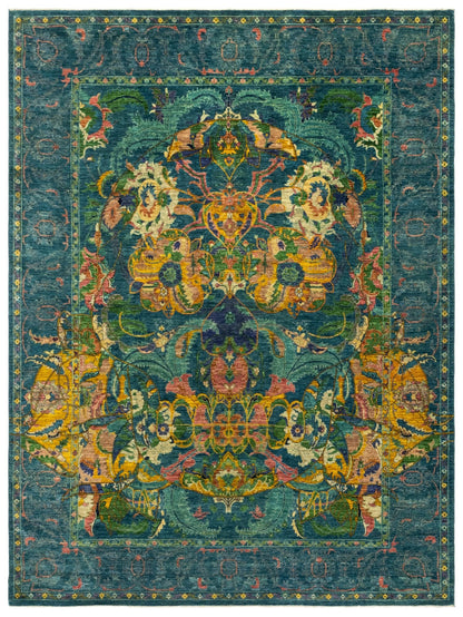 Art Deco Handwoven Traditional Rug