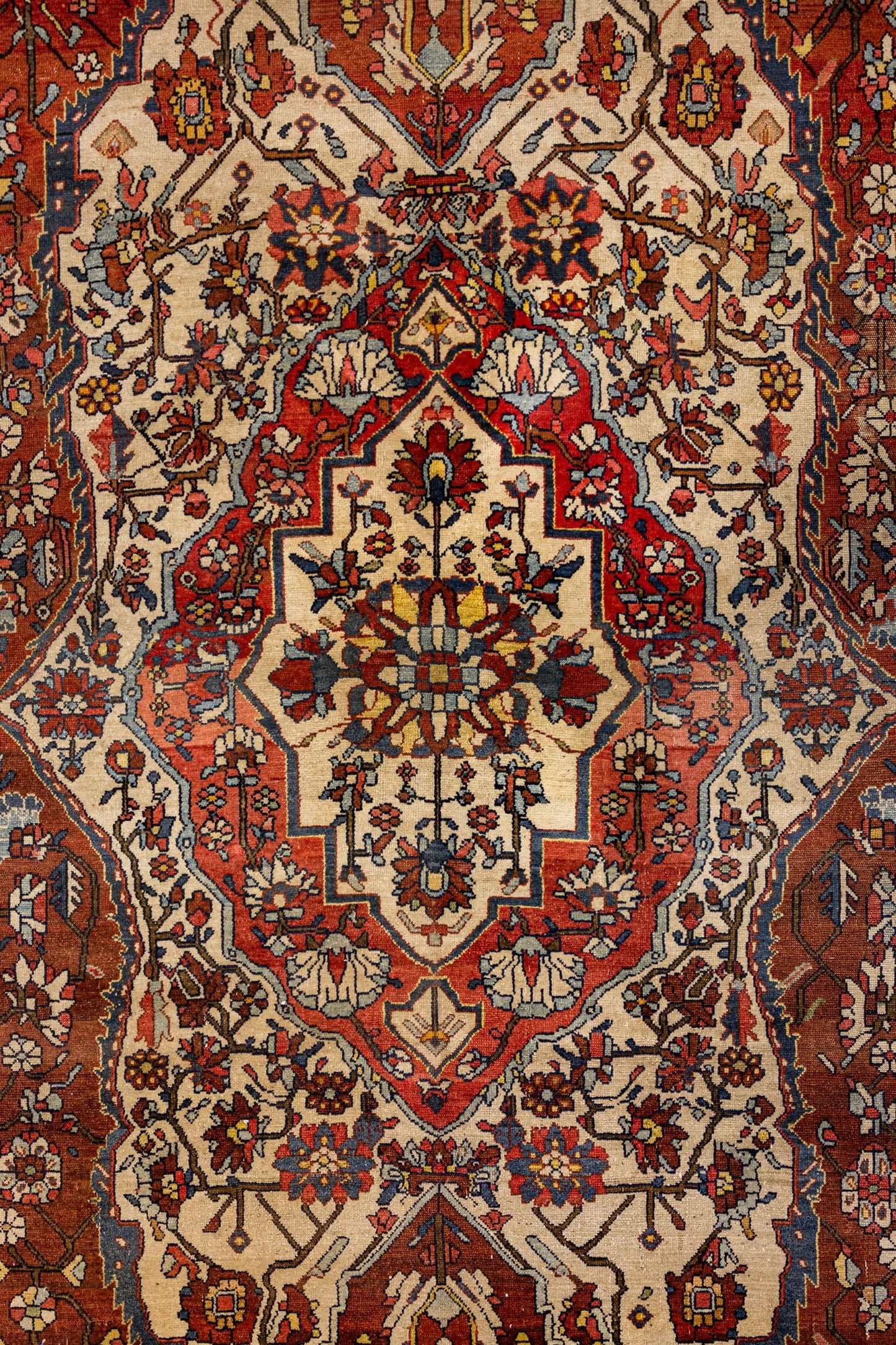 Antique Bakhtiari Handwoven Traditional Rug, J87238