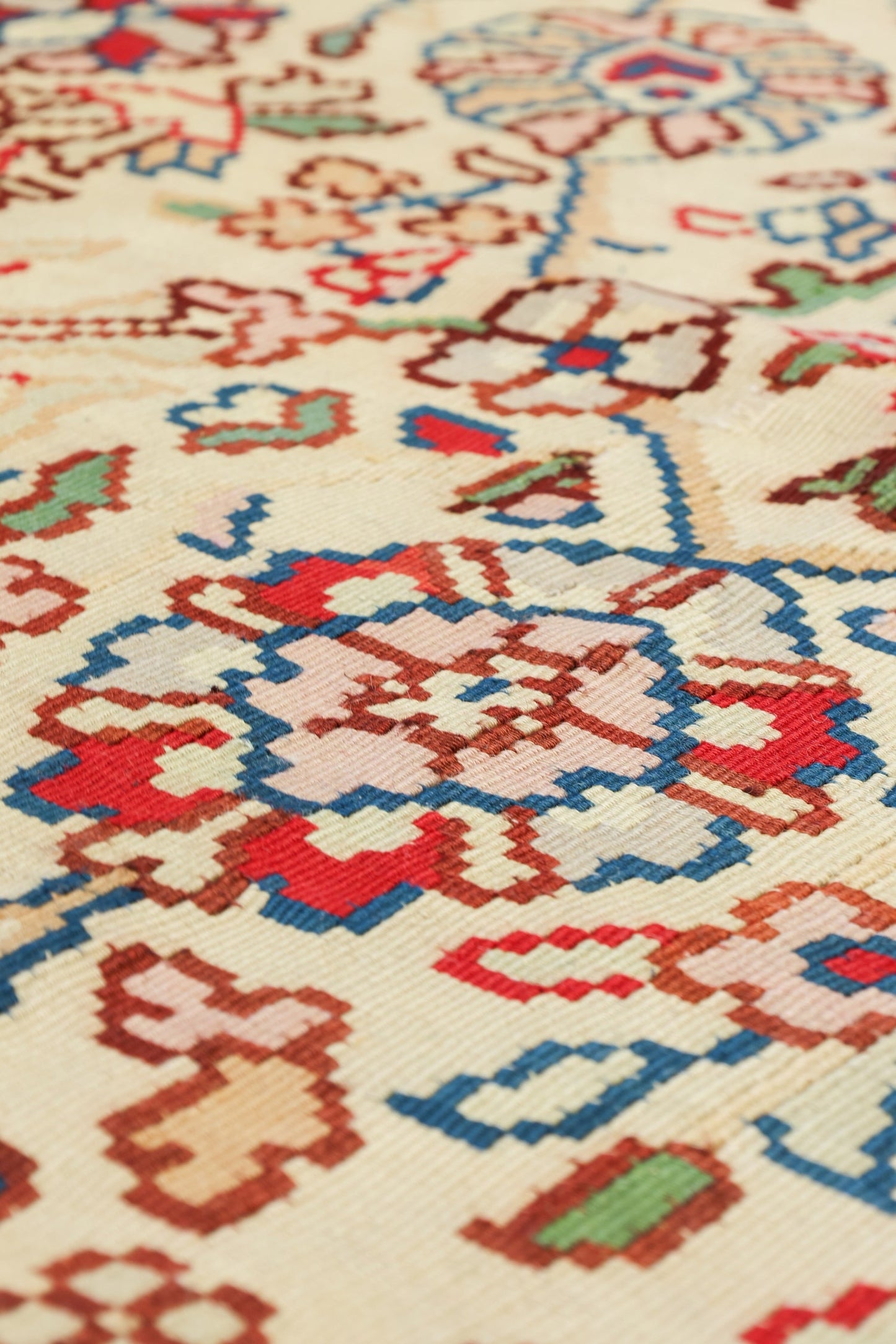 Vintage Bessarabian Handwoven Traditional Rug, J80444