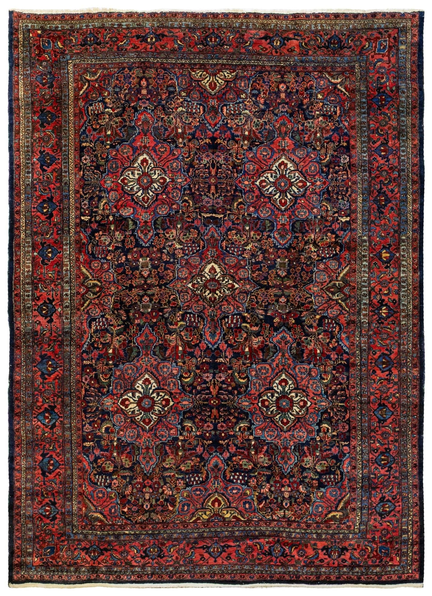 Antique Bibikabad Handwoven Traditional Rug