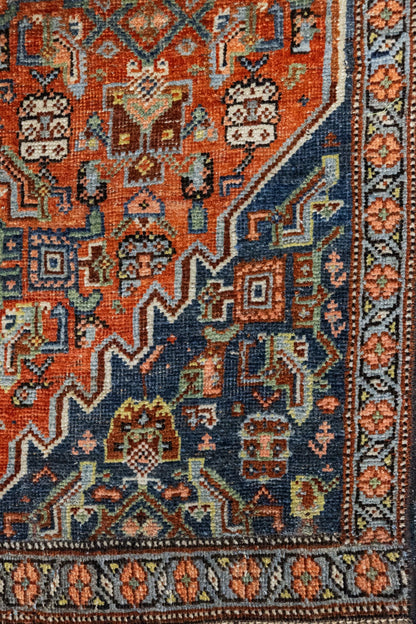 Vintage Bijar Handwoven Traditional Rug, J89118